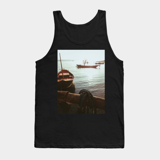 Boats at Sunset Tank Top by visualspectrum